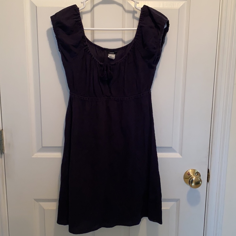 J Crew Navy Scoop-Neck Cotton Summer Dress Size Small